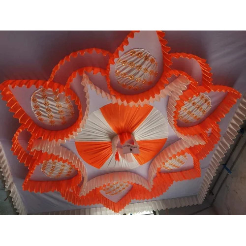 Decorative Ceiling Wedding Tent - Polyester Fabric, Multicolor Design | Elegant Intricate Patterns, Durable for Long Events, Easy Installation and Customizable