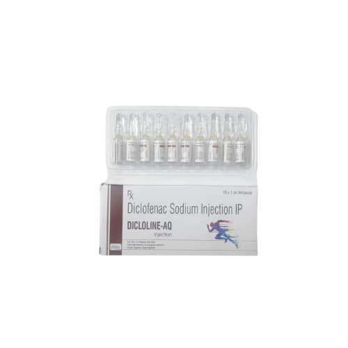 Diclofenac Sodium Injection - 75 mg Strength, 1ml Liquid Solution | Pain Relief, Anti-Inflammatory, Prescription Use