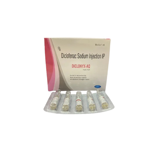 Diclofenac Sodium Injection IP - 10x5x1ml Ampoules, Fast-Acting Pain Reliever, Reduces Inflammation, Treats Fever, Prescription Medication