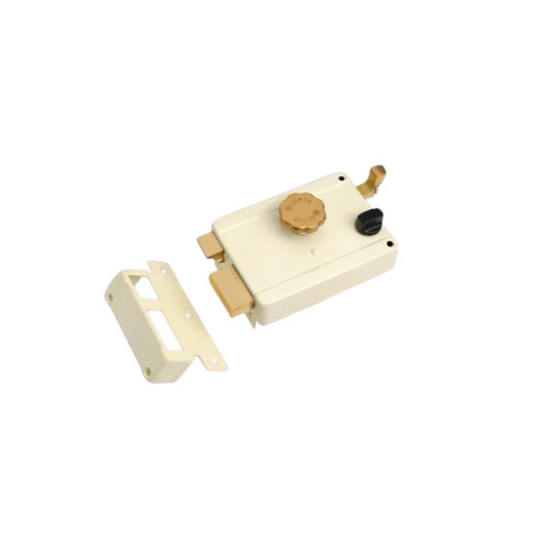 EDL-16 Brass Rim Lock - New Mechanical Key Suitable for 30 mm Door Thickness | Available in Golden Silver White Finishes Includes 3 Keys