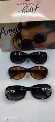 Ladies Fashion Sunglasses - Plastic Lenses, Free Size, Multicolor | Women's Stylish Accessory for Everyday Use