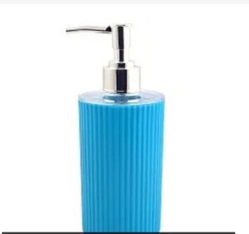 Liquid Soap Dispenser - Glossy Finish, Various Sizes | Stylish Plain Pattern, Lightweight Design, Leak-Resistant Performance in Blue
