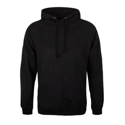 Mens Black Hooded Sweatshirt