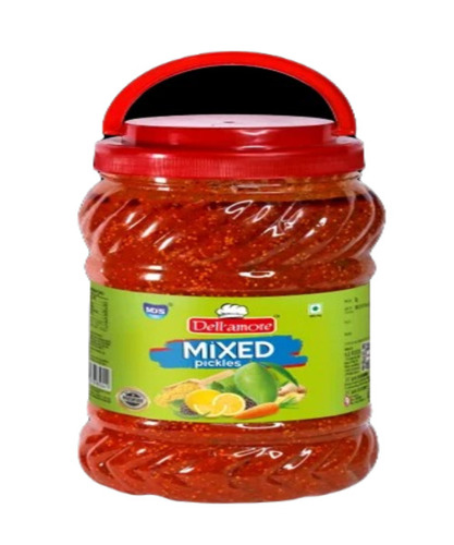 Spicy Mixed Pickle - 1kg | Tasty, Salty and Spicy, Sliced, Oil-Preserved, 12 Months Shelf Life