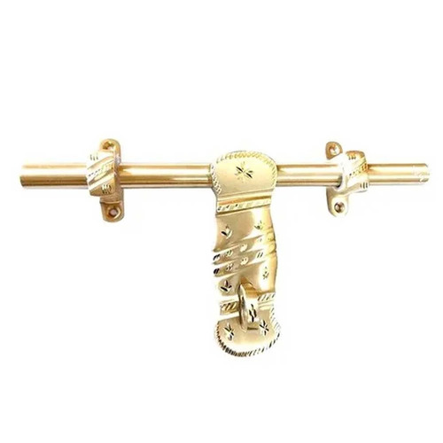 Brass Matt Finish Door Aldrop - 16 mm Thickness, Unique Design, 10 Size | Ideal for Home and Hotel Applications, Polished Golden Color, Robust Brass Material