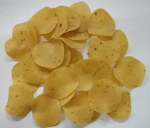 Red Chilli Rice Papad - Crispy & Crunchy Snack Vegetarian Delicacy with Salty Flavor for All Ages