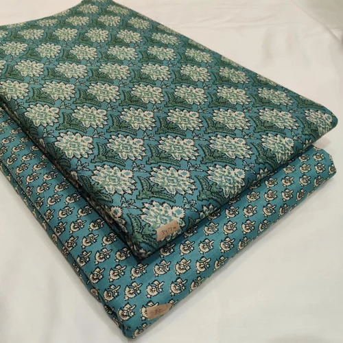 Sanganeri Print Cotton Fabric - 100% Cotton, Multi-Color, Shrink Resistant | Washable, Printed Fabric for Textile Industry