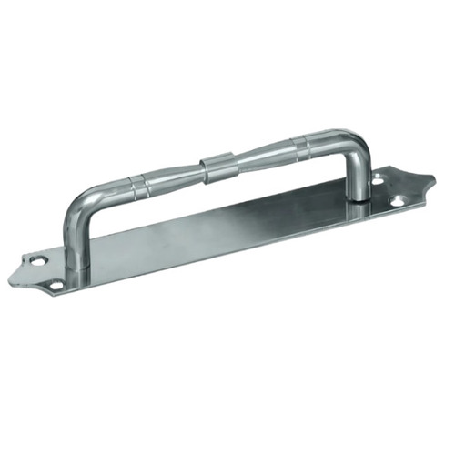 Silver Door Pull Handle - Metal, Polished Finish, Silver Color | Rust-Free, Corrosion Resistant, Ideal for Home, Hotel, and Office Use