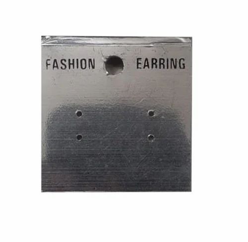 Silver Pvc Earring Card