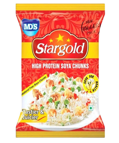 Stargold Soya Chunks - 100 Grams Plastic Packet | Natural Cooking Ingredient for Adults, Children, and Elderly with Original Flavor, 6 Months Shelf Life
