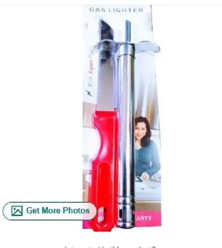 SS Gas Lighter With Knife - Stainless Steel, Standard Size | Easy to Use, Quality Tested, Ideal for Home and Restaurant Use