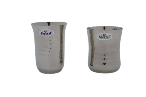 Stainless Steel Round Glasses - Good Quality, Polished Silver Finish | Ideal for Home Use