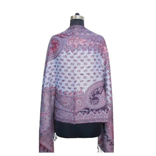 Traditional Indian Merino Wool Warm Scarf - Long Multicolor, Printed | Elegant Prints, Soft, Lightweight, Warm