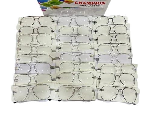 Unisex White Aviator Sunglasses