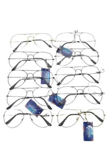 White Aviator Sunglasses - Stainless Frame Polycarbonate Transparent Lenses | Boxed Packaging Fashion-Forward Design