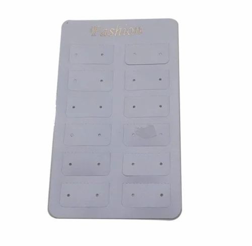 White Earring Plastic Card