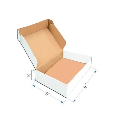 3 Ply Milky White Corrugated Box - Kraft Paper, Rectangle Shape, Eco-Friendly, Durable | Ideal for Food Packaging