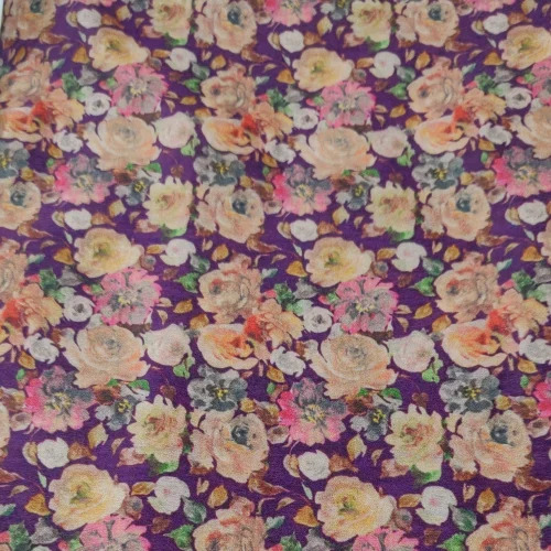 Chinon Print Fabric - Washable, Shrink Resistant, Multi-Color , Printed Texture for Textile Industry