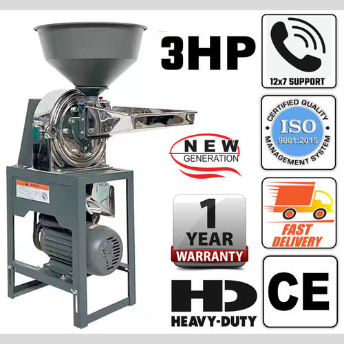 Commercial 3 Hp Spices Pulverizer Machine - Capacity: 45Kg Kg/Hr