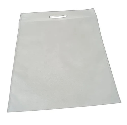 D Cut White Non Woven Carry Bag