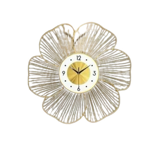 Golden Metal Wall Clock