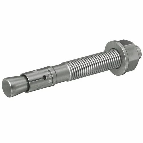 Ms Fischer Anchor Bolt - Stainless Steel, M8 x 80 mm, Silver | Rust Resistant, Corrosion Resistant, Commercial Use, Very Good Quality