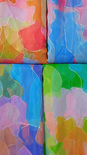 Organza Digital Print Foil Fabric - Washable, Shrink Resistant | Various Colors, Printed Texture, Recommended for Summer Apparel