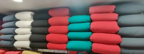 Plain Cotton Slub Fabric - 100% Cotton, Multi-Color, Shrink-Resistant | Washable, Ideal for Textile Industry Applications