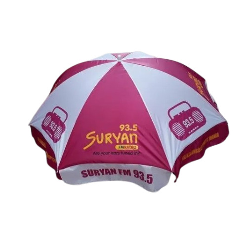 Printed Advertising Umbrella - Polyester Material, Foldable 1, Yellow, Red, Blue, Green, Black | Ideal for Promotional Stalls in Rainy and Summer Seasons