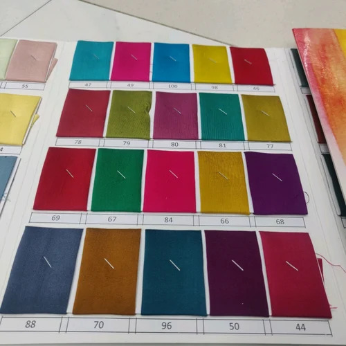 PV Chanderi Fabric - Silk Cotton Multi-Color Washable and Shrink Resistant | Ideal for Textile Industry Plain Texture and Pattern