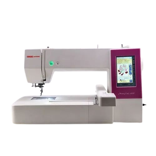 Usha Janome Memory Craft 450E Embroidery Sewing Machine - Color: White