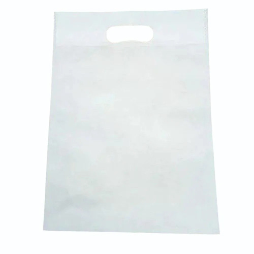 White D Cut Non Woven Bag
