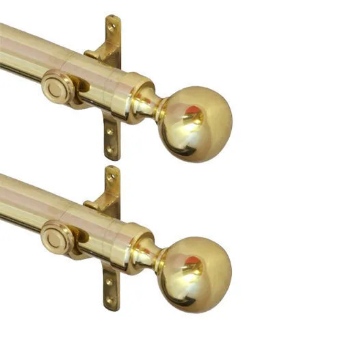 Brass Curtain Brackets - Color: Gold