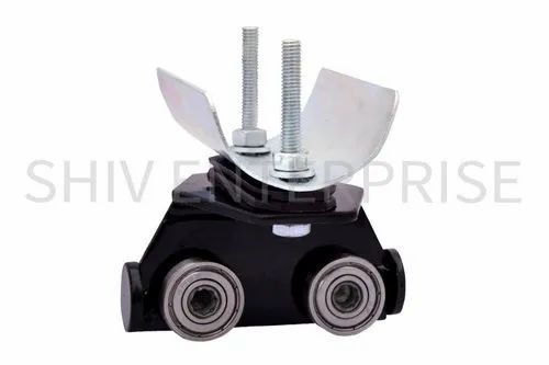 C Rail Cable Trolley - Mild Steel, Standard Size | Durable, Strong, Electric Power Source, 60kg Lifting Capacity, Good Quality, Black Color