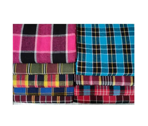 Cotton Double Cot Bed Sheets - 100% Cotton, Full Size, Checked Pattern | Breathable, Wrinkle & Fade Resistant, Machine Washable, Reusable