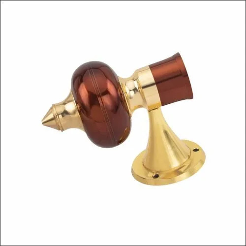 Designer Brass Curtain Bracket - Color: Gold