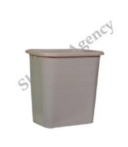 Plastic Rectangle Dustbin - Crack Resistant Plastic, Various Sizes Available, Plain White | Ideal for Housekeeping Applications