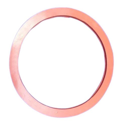 Round Rubber Gasket - Rubber Material Inner Ring 4 Inch Outer Ring 5 Inch Pink Color Hardness 30 Shore A High Pressure Resistance Durable and Industrial Use