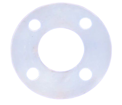Silicone Flange Gasket - 3 mm Size 2 mm Thickness Soft White Material | High Pressure Resistance Durable Fine Finished Design