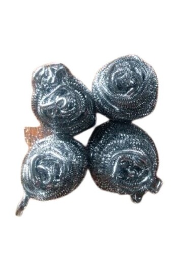 Steel Scrubber - Steel Material, Silver Color | Rust Resistant, Crack Resistant, Quality Tested for Utensils Cleaning