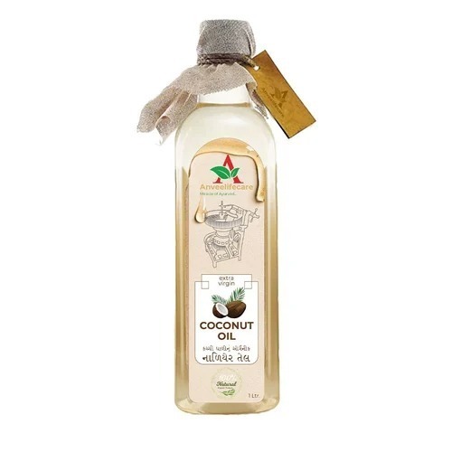 Virgin Coconut Oil - 1 Litre Cold Pressed Cooking Ingredient Organic Mustard Seed Extraction | Grade A 12 Months Shelf Life