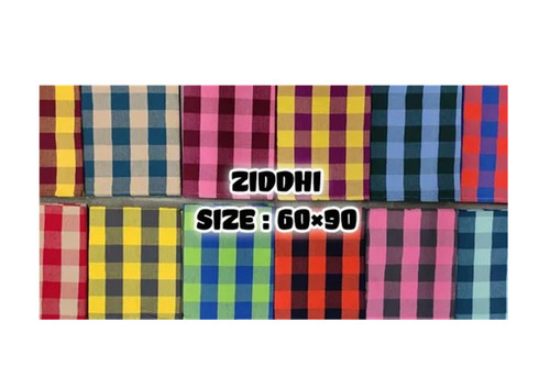 Ziddhi Checked Cotton Bed Sheet - King Size, Breathable and Quick Dry, Fade and Wrinkle Resistant, Available in Multiple Colors