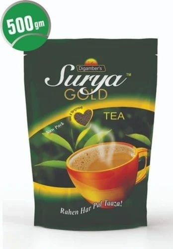 500g Surya Gold Tea - Granules, 500g Packet | Organic Black Tea, Grade A, Dried, Plain Variety, Black Color