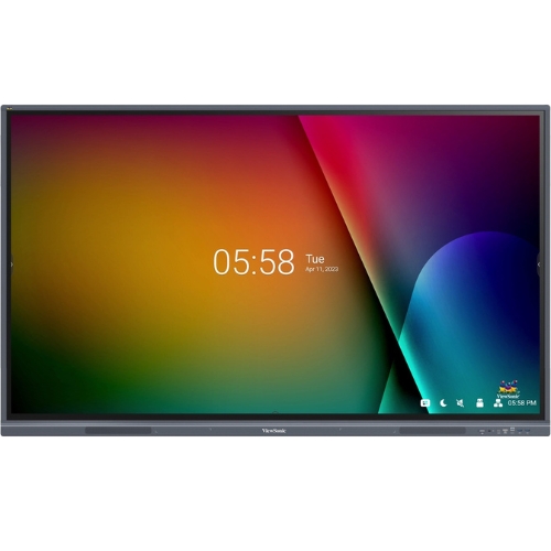 Viewboard - 65 Inch 4k Uhd Interactive Flat Panel, Black Plastic Material, Multi-tasking With Myviewboard Software, 40-point Touchscreen With Ultra Fine Touch Technology, Usb-c Power Delivery