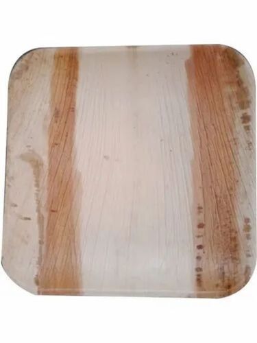 Areca Leaf Plate 8 Inch - Areca Leaf Material, Square Shape, Brown Color | Fine Finish, Durable, Ideal for Events and Parties, Disposable