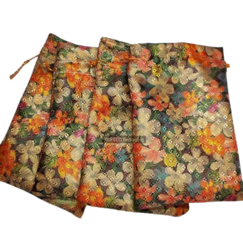 Brocade Wedding Potli Bags - Handmade, Rectangular, Assorted Color | Drawstring Closure, 0.5 Kg Capacity, Good Quality