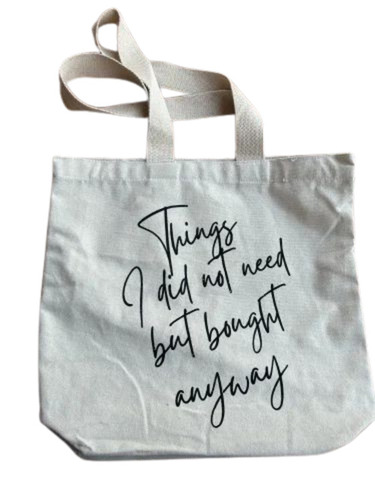 Cotton Muslin Bags - Printed Cotton Fabric,  Loop Handle, White Color | New Condition, Good Quality