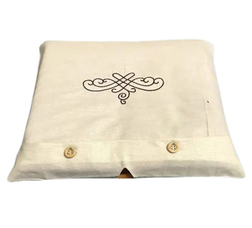 Cotton Saree Packing Bag - Cotton Fabric, 150 GSM, Beige Color | Button Closure, Plain Design, New Condition, Good Quality