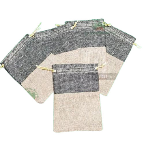 Gray Jute Potli Bag