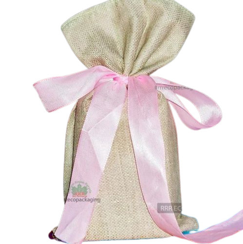 Jute Gift Pouch Bag